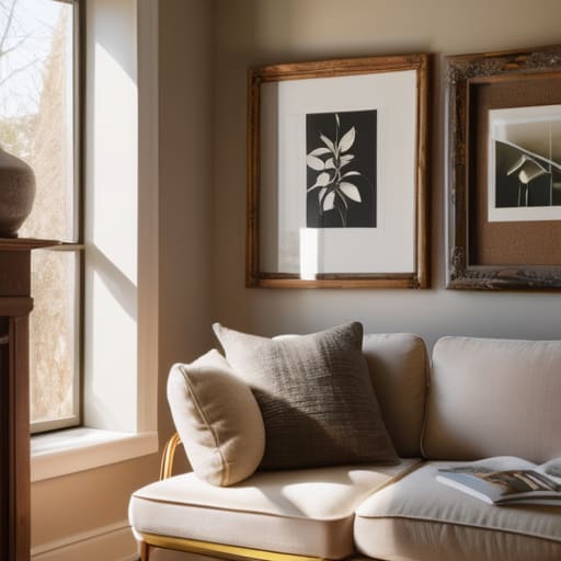 Mismatched frames for The Low-Effort Gallery Wall.