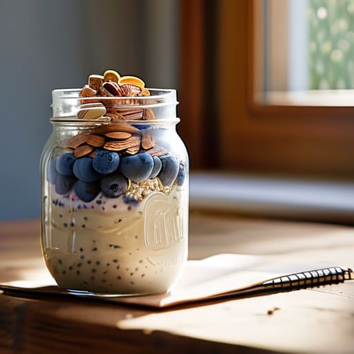 Mason jar breakfast using The Overnight Oats Hack.