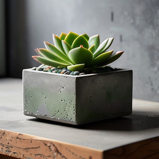 Green succulents in low-maintenance succulent pots.