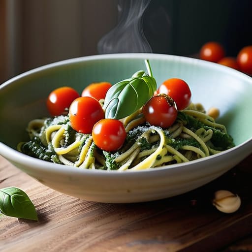 Pesto Pasta with a Green Upgrade.
