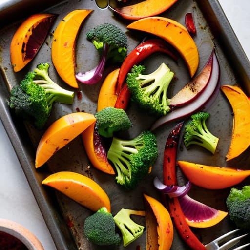 Roasted Veggie Bulk-Buying sheet pan meal.