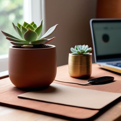 Organized workspace called The Desktop Sanctuary.