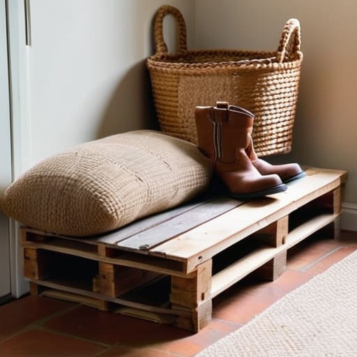 The "No-Stress" Entryway Bench made from pallets.