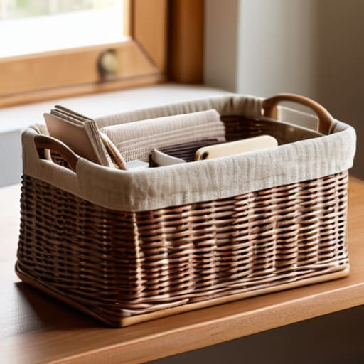 The Wicker Basket Hack for cable organization.