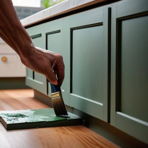 Learn how to paint kitchen cabinets.