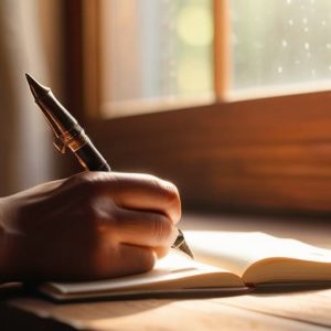 Journaling for mental health benefits.