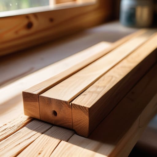 Applying The Final Polish to a bookshelf.
