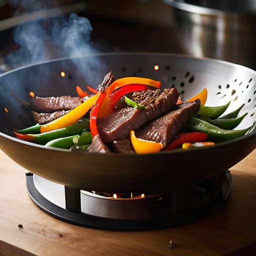 Stir fry veggies during The Final Toss.