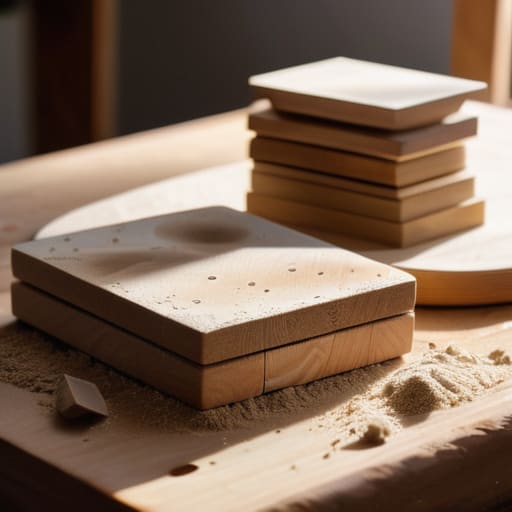 The perfect coaster set made of wood.
